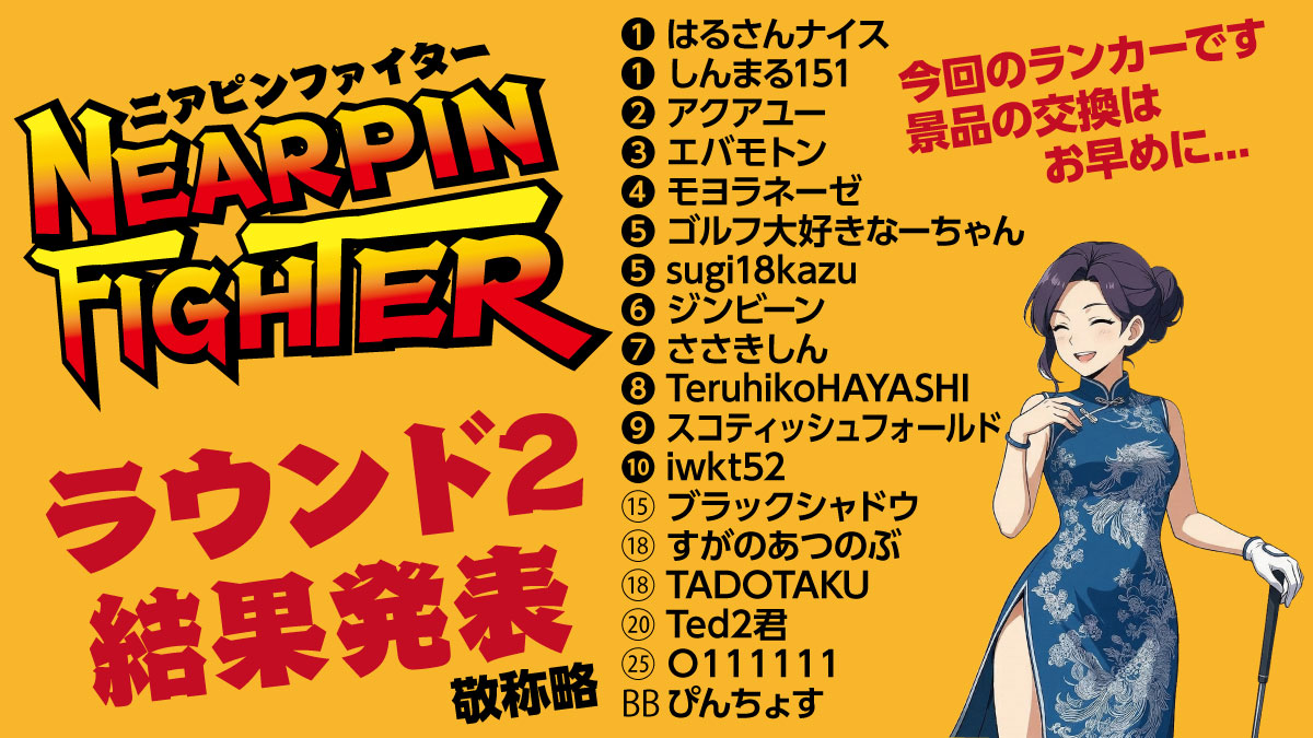 ニアピンファイターラウンド2結果発表